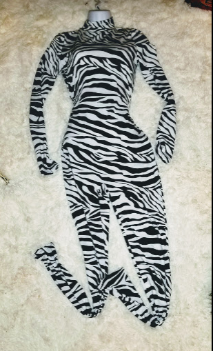 Zebra Mock Neck Onesie